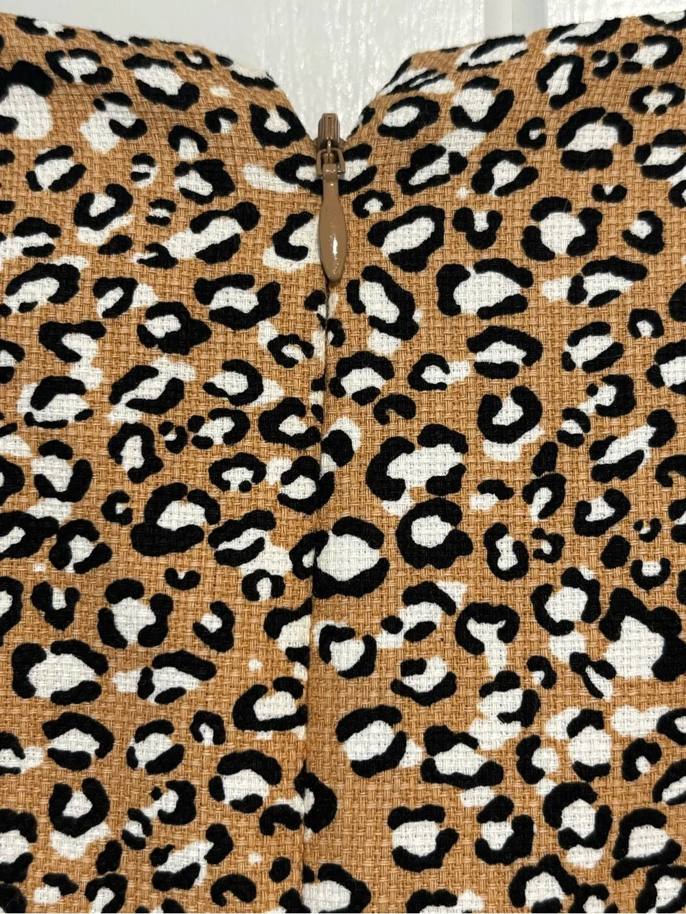J. Crew Sleeveless Leopard-Print Midi Dress in Tan and Black